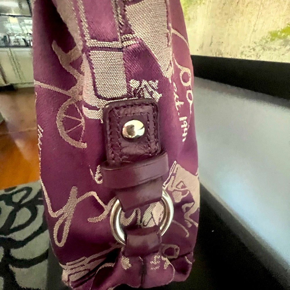 Coach Ashley Purple Satchel Bag - Picture 6 of 8